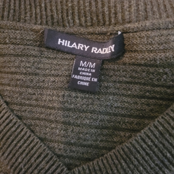 Hilary Radley Khaki V Neck Sweater M - Picture 6 of 6